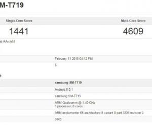 Samsung Galaxy Tab S:   