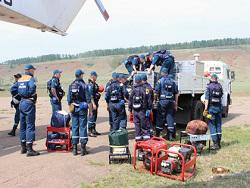 Разбившийся Ил-76 МЧС полностью сгорел